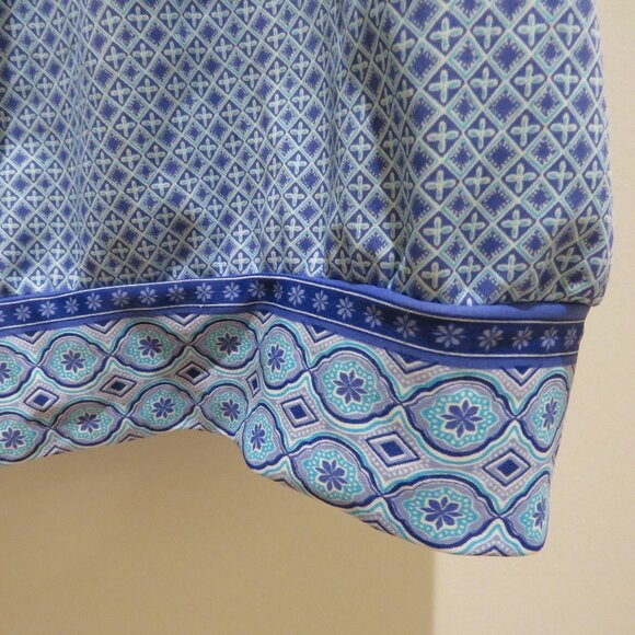 CABANA LIFE X TALBOTS Blue Diamond Blouson Tankini Top Summer Vacation - Size S - Picture 10 of 14